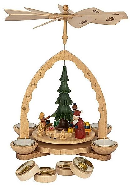 Richard Glaesser Weihnachtspyramide Pyramide Weihnachtswald bunt für Teelic günstig online kaufen