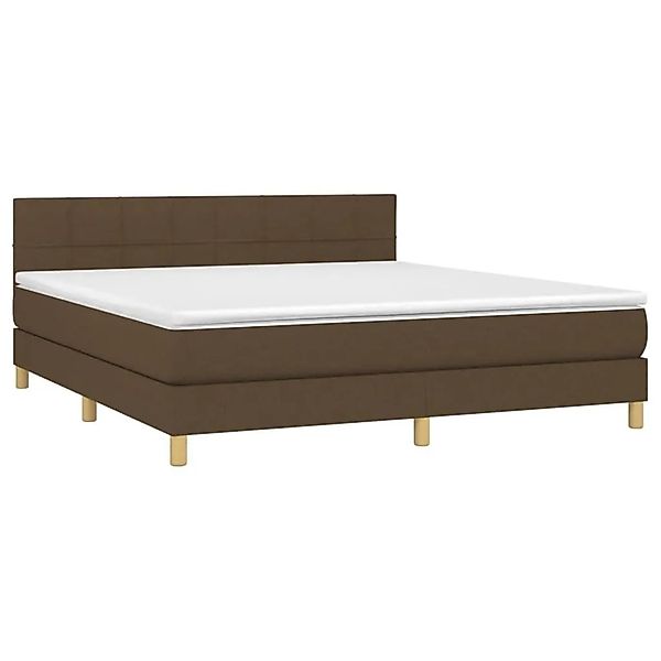 vidaXL Boxspringbett mit Matratze Dunkelbraun 160x200 cm Stoff 3140628 günstig online kaufen
