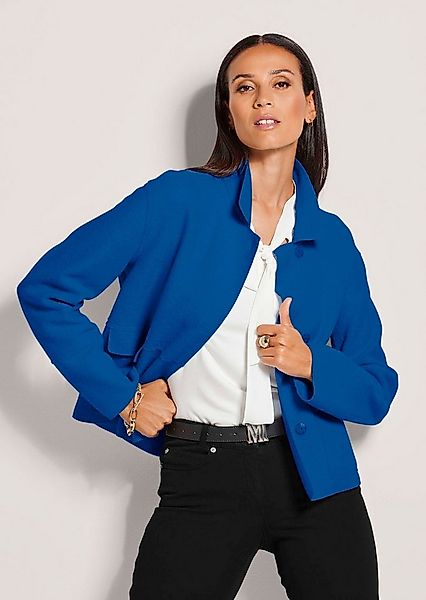 MADELEINE Kurzblazer Wollblazer mit Klappkragen und Pattentaschen Modischer günstig online kaufen