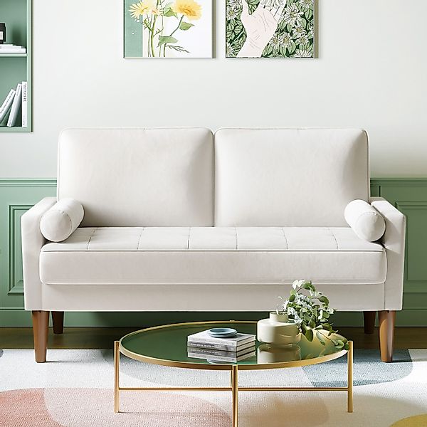 OUNUO 2-Sitzer Couch 2 Sitzer, Samt günstig online kaufen