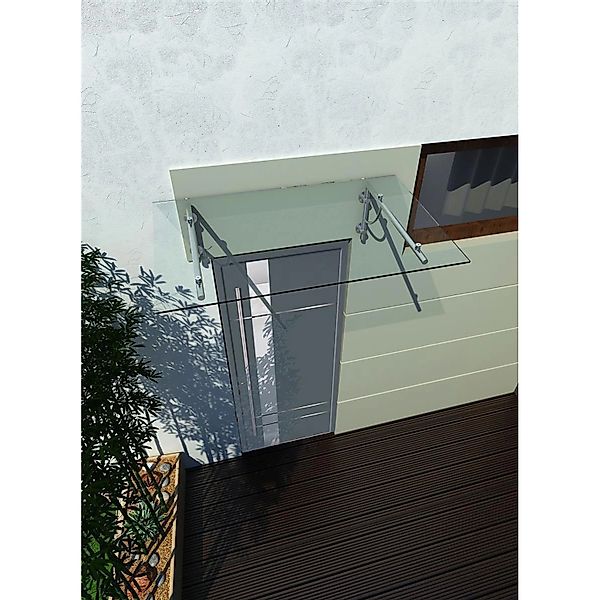 Glaszentrum Hagen - Typ/B 170x90cm Glasvordach Vordach VSG - Klarglas günstig online kaufen
