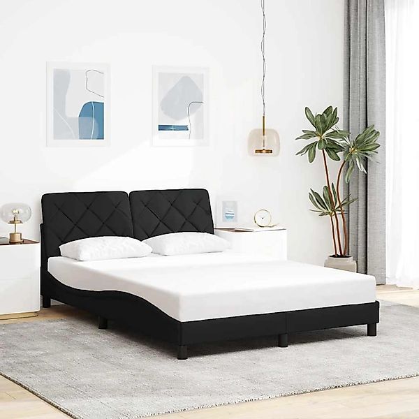 vidaXL Bettgestell ohne Matratze Schwarz 120x200 cm Stoff 3310589 günstig online kaufen