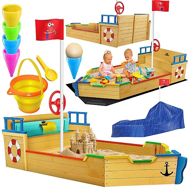 KIDIZ Sandkasten, Sandkasten Ahoi Piratenschiff Boot günstig online kaufen