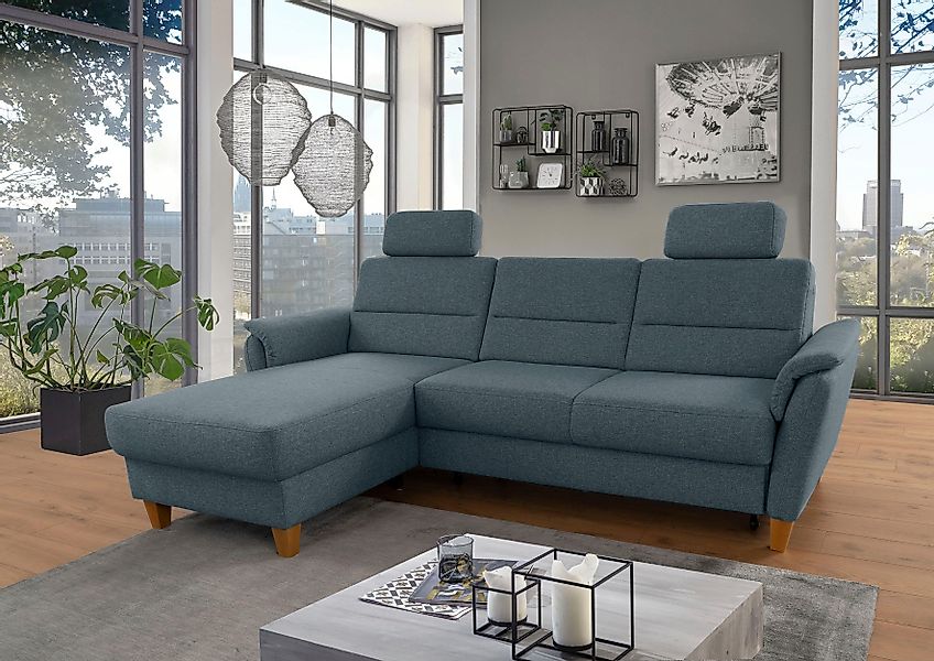 Home affaire Ecksofa "Palmera L-Form, B: 244 cm", optional Bettfunktion & B günstig online kaufen