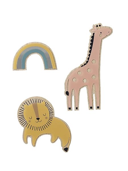 vertbaudet Wanddekoobjekt 3er-Set Kinderzimmer Wand-Deko PANDAFREUNDE, günstig online kaufen