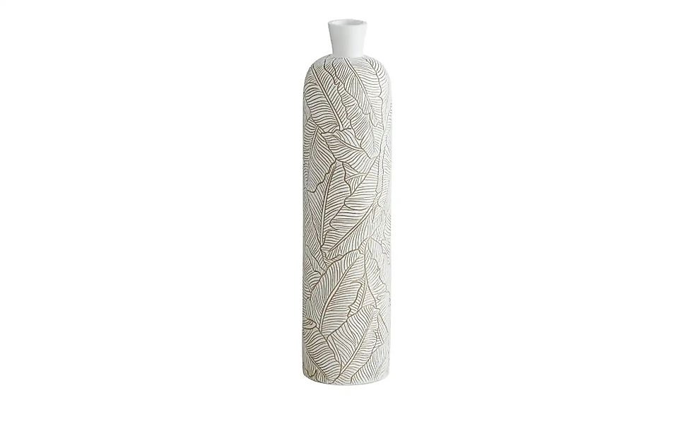 HOME STORY Deko Vase   ¦ weiß ¦ Polyresin (Kunstharz) ¦ Maße (cm): H: 60  Ø günstig online kaufen