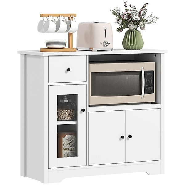 autolock Buffet Mikrowellenschrank Küchenschrank mit Mikrowellenregal günstig online kaufen