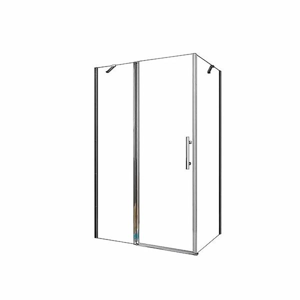 Duschparadies Duschkabine Eckeinstieg 120x80cm Duschwand Duschtür x Seitenw günstig online kaufen