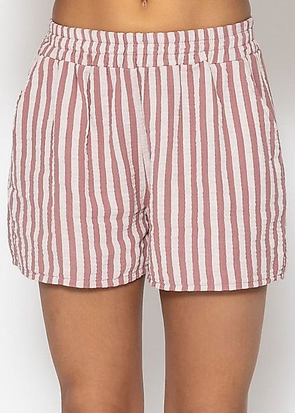 SASSYCLASSY Shorts Gestreifte Musselin Shorts Damen Shorts aus Baumwoll-Mus günstig online kaufen