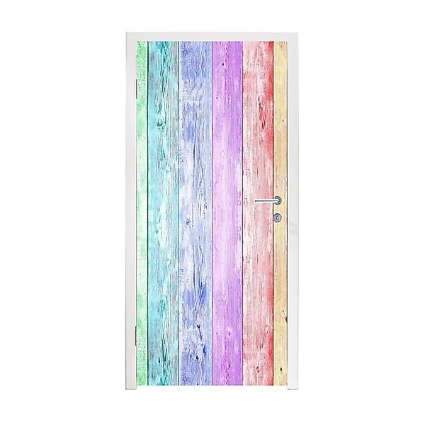 MuchoWow Türtapete Regal - Regenbogen - günstig online kaufen