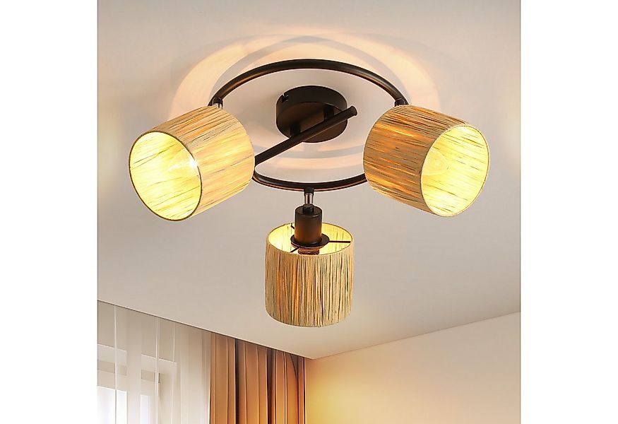 Nettlife Deckenstrahler Vintage Papier E14 1/2/3/4 Flammig 350°Schwenkbar D günstig online kaufen