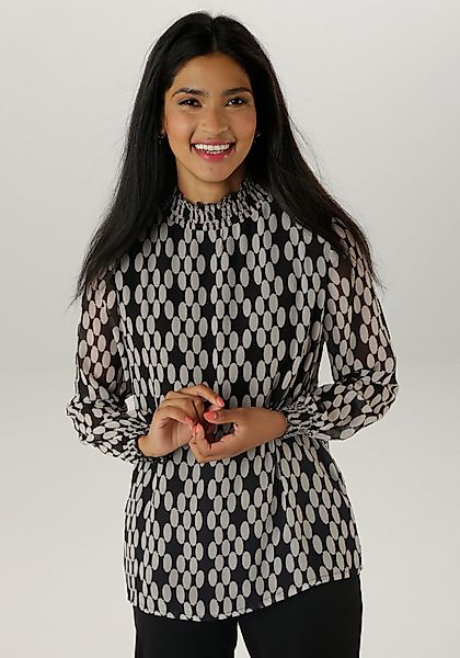 Aniston SELECTED Chiffonbluse mit grafischen Muster günstig online kaufen