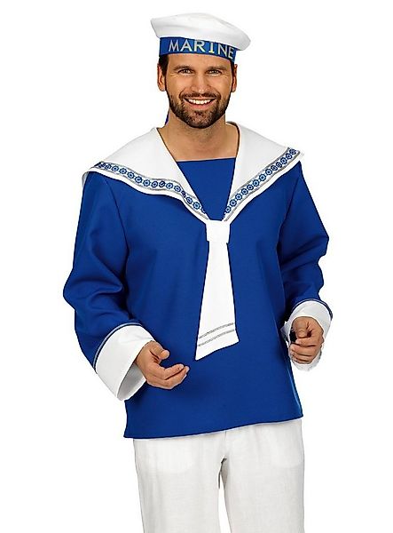 Metamorph T-Shirt Matrosenhemd Knallblaues Marinehemd für klassische Seefah günstig online kaufen