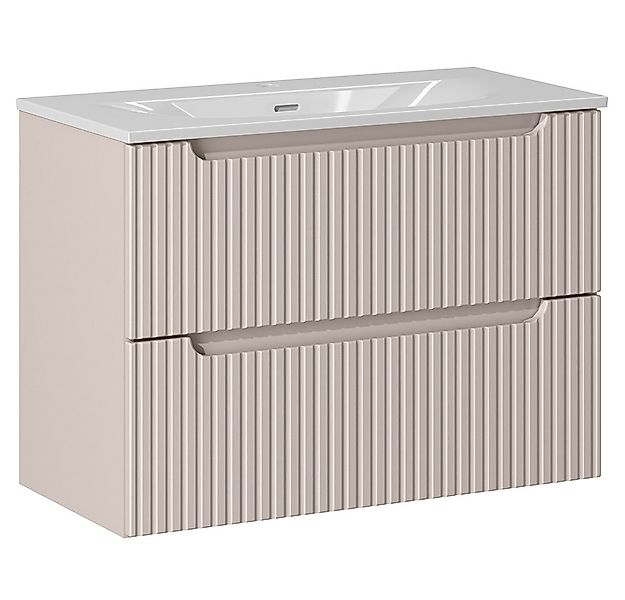 Lomadox Waschtisch NEWPORT-56-CASHMERE, 81cm mit Keramikwaschbecken, kaschm günstig online kaufen