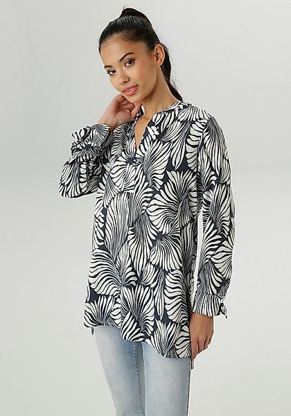 Aniston SELECTED Schlupfbluse mit plakativen Blätterdruck allover günstig online kaufen