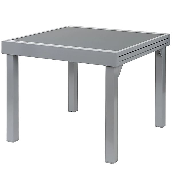 ib style Gartentisch Diplomat 90-180 cm Ausziehbar Aluminium Rostfrei Silbe günstig online kaufen