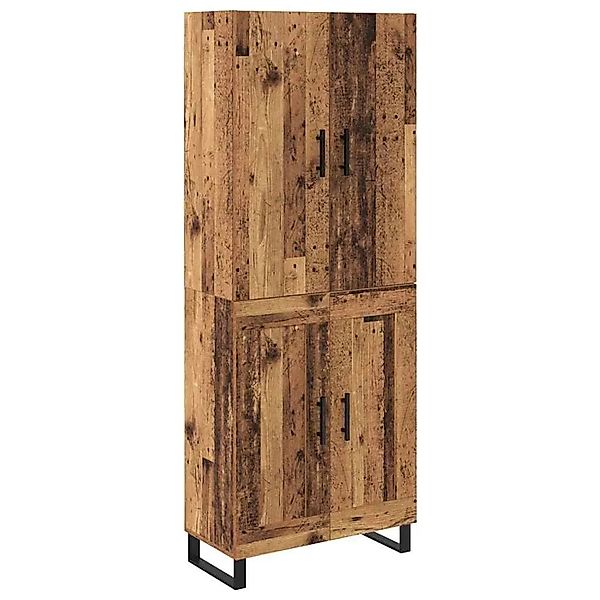 vidaXL Highboard 2-Tlg Altholz Engineered Wood und Glas 3415811 günstig online kaufen