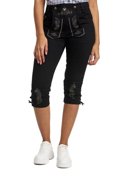 Steigenhöfer Manufaktur Jeansshorts im Lederhosen Look günstig online kaufen