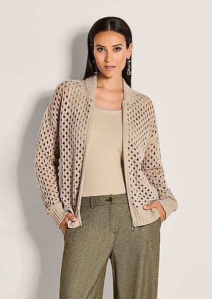 MADELEINE Strickjacke Moderne Strickjacke mit Lochmuster günstig online kaufen