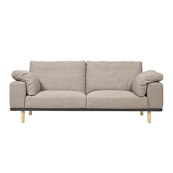 Natur24 Sofa Sofa Noa 3-Sitzer mit beigen Kissen 230cm Sitzgarnitur Couch günstig online kaufen
