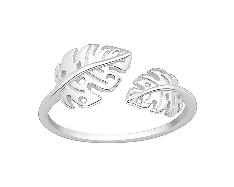 Order & Smile Schmuck Silberring Ring offen Silber 925 mit Blätter günstig online kaufen