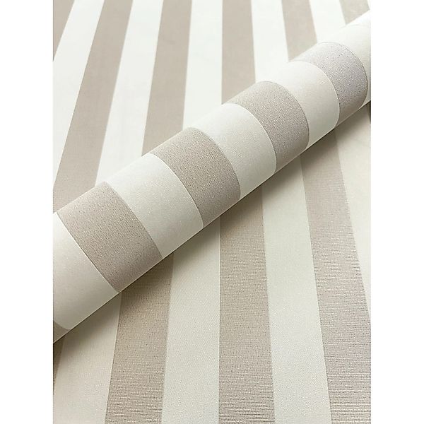 Newroom Vliestapete Nodin Beige Streifen Modern FSC® günstig online kaufen
