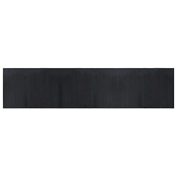 vidaXL Teppich Rechteckig Schwarz 70x300 cm Bambus 376750 günstig online kaufen