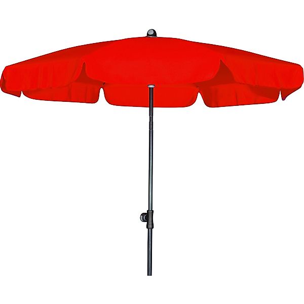 Doppler Balkonschirm Sunline Ø 200 cm Rot mit Knickfunktion günstig online kaufen