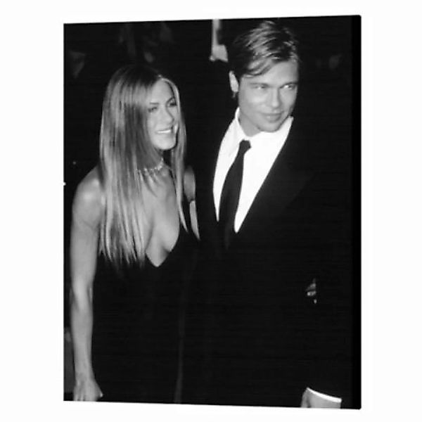 Any Image Wandbild Jennifer Aniston und Brad Pitt grau Gr. 30 x 40 günstig online kaufen