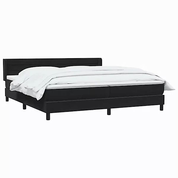 vidaXL Bett Boxspringbett mit Matratze Schwarz 180x210 cm Samt günstig online kaufen