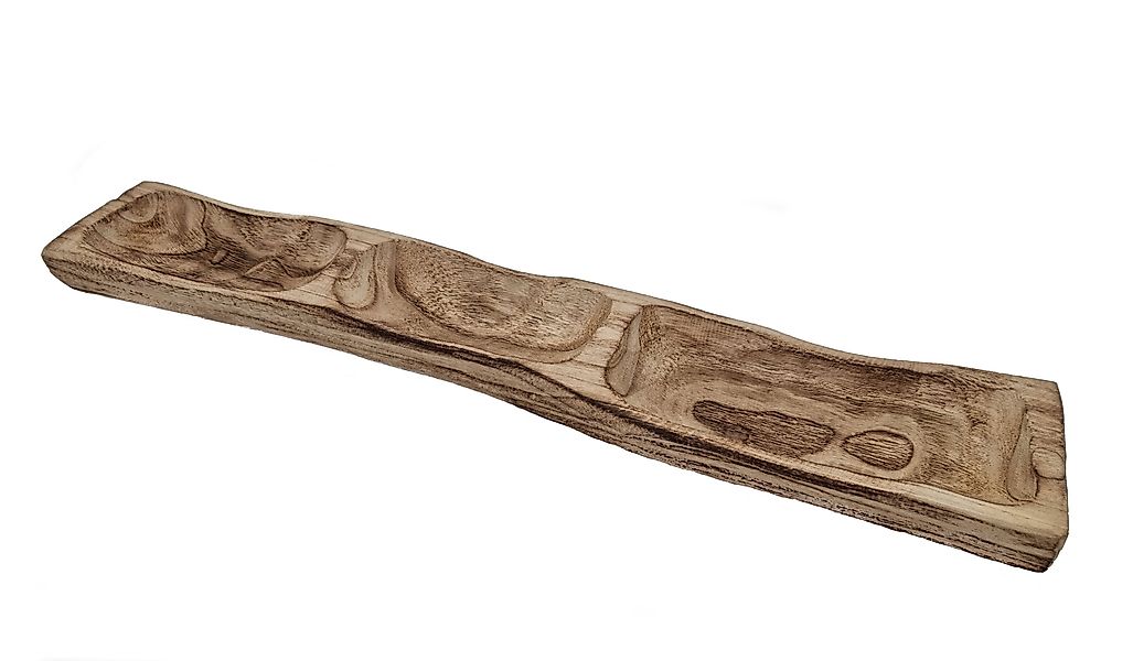Spetebo Dekoschale Massivholz Schale natur geflammt günstig online kaufen