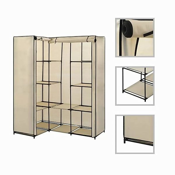 furnicato Kleiderschrank Eckkleiderschrank Creme 130 x 87 x 169 cm (1-St) günstig online kaufen