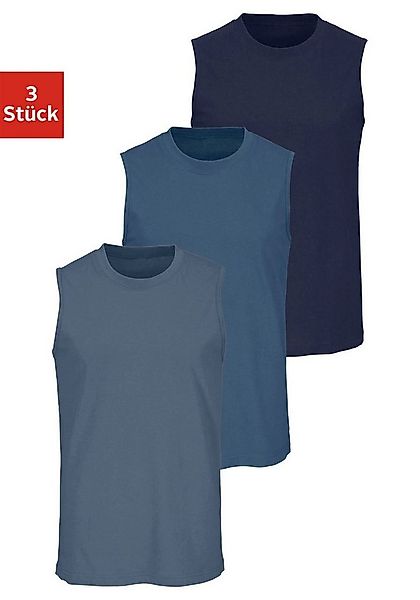 H.I.S Muscleshirt, 3 Stk. mit Rundhalsausschnitt günstig online kaufen