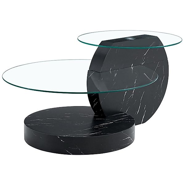 Rutaqian Couchtisch Moderner minimalistischer gehärteter Glas-Couchtisch, günstig online kaufen