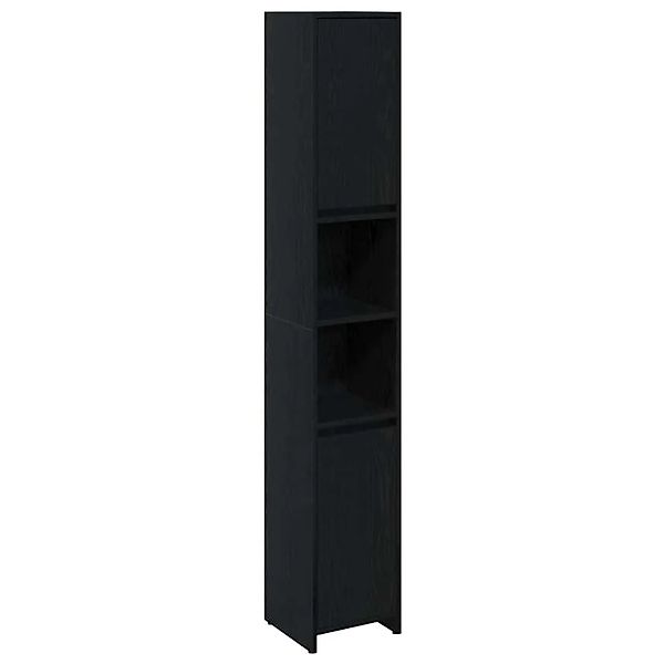 vidaXL Badezimmerschrank Schwarz Eichen-Optik 30 x 30 x 183,5 cm 862505 günstig online kaufen