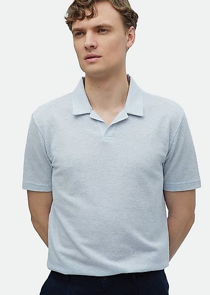 RAMSEY Poloshirt Hellblauer Jacquard-Polo 100% Baumwolle günstig online kaufen