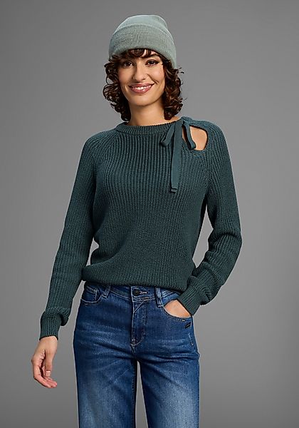 Laura Scott Strickpullover Übergangspullover mit Schleifendetail günstig online kaufen