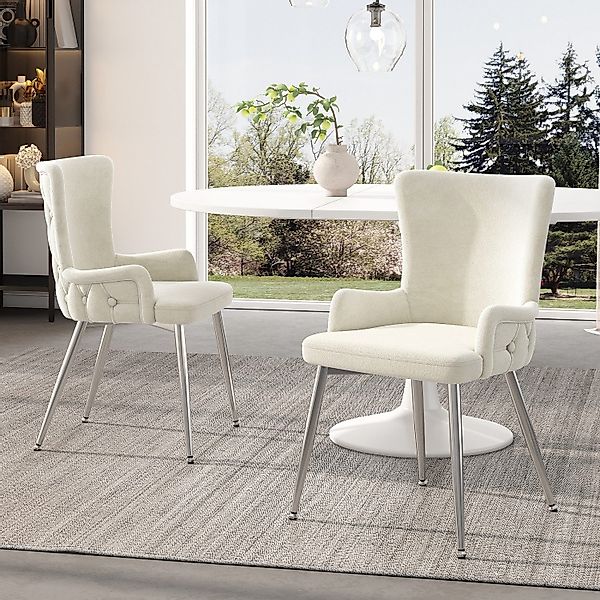 Fanttik Esszimmerstuhl 2er-Set, luxuriöser Wohnzimmer-Schlafzimmer-Loungese günstig online kaufen