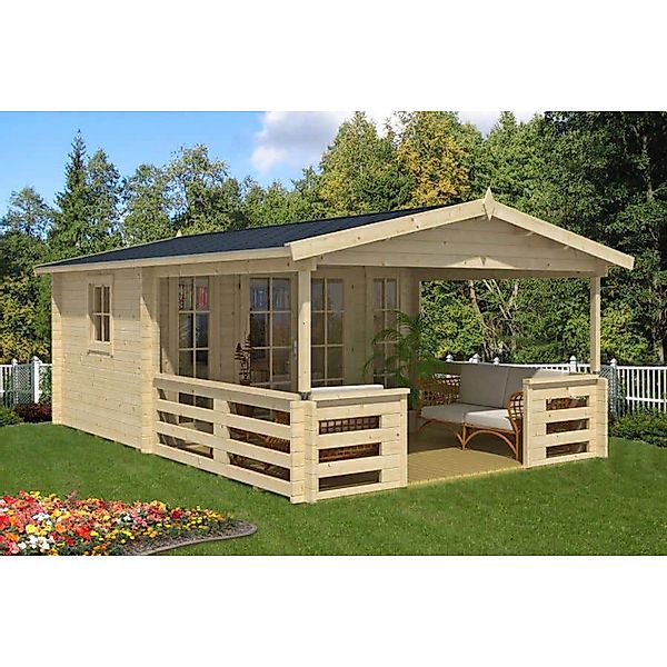 Alpholz Gartenhaus Lappland-40 B Satteldach 400 cm x 594 cm Imprägnierung P günstig online kaufen