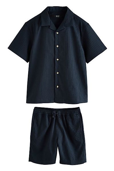Next Shirt & Shorts Strukturiertes Kurzarmhemd mit Shorts im Set (2-tlg) günstig online kaufen