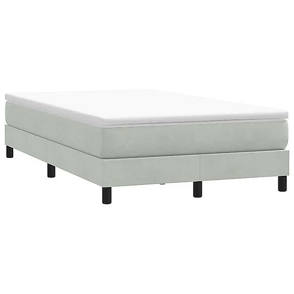 vidaXL Bett Boxspringbett ohne Matratze Hellgrau 120x220 cm Samt günstig online kaufen