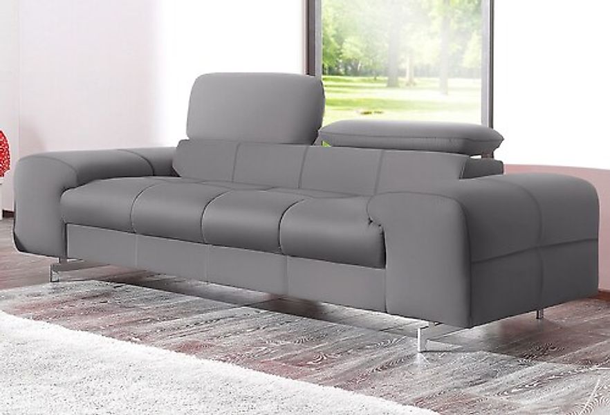 COTTA 2-Sitzer »Chef«, Big-Sofa mit Kopfteilverstellung, edle Metallkufen günstig online kaufen