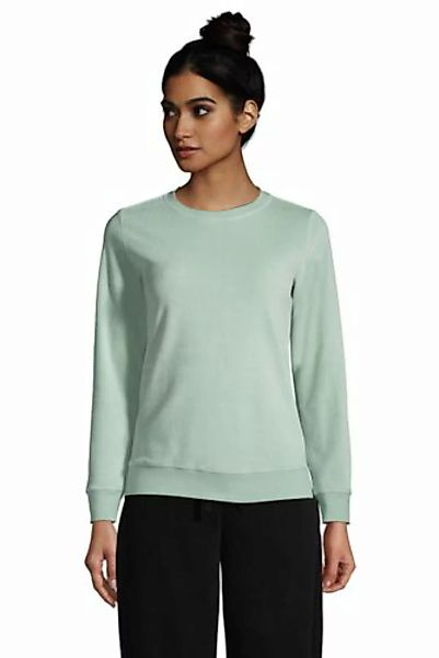 Sweatshirt aus Velours in Petite-Größe, Damen, Größe: M Petite, Grün, Baumw günstig online kaufen
