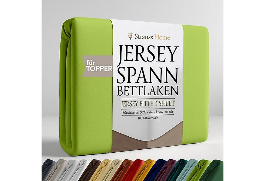 Strauss Home Spannbettlaken Premium Topper Spannbettlaken 150GSM für Matrat günstig online kaufen