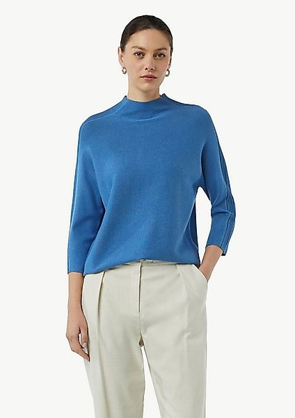 comma 3/4 Arm-Pullover Strickpullover Feinstrickpullover mit Stehkragen und günstig online kaufen