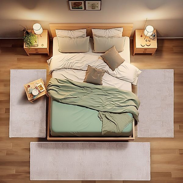 Carpettex Kurzflor-Bettumrandung Skandinavisches Boho Muster, Höhe günstig online kaufen