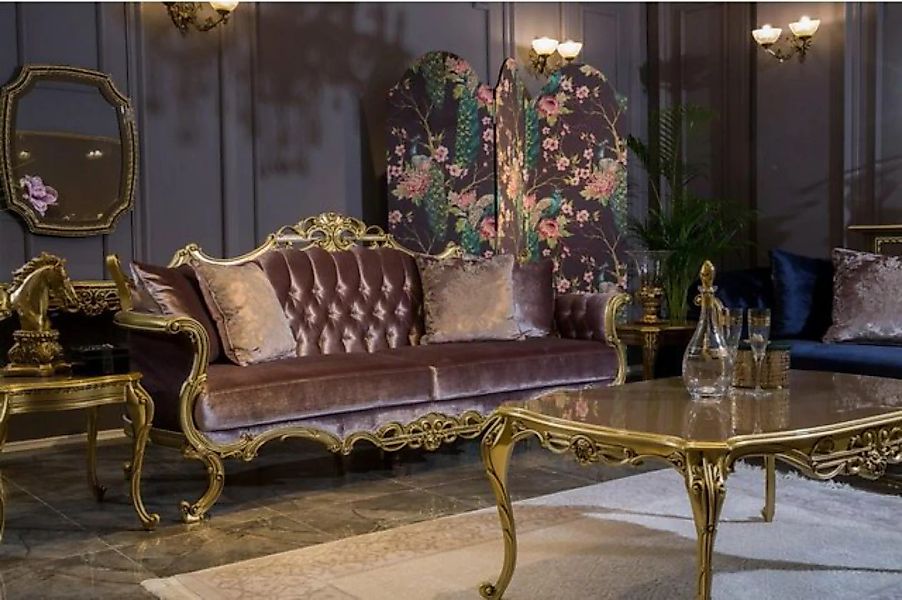 JVmoebel Sofa Barock Dreisitzer Couch Polster 3er Sofas Rokoko Möbel Luxus günstig online kaufen