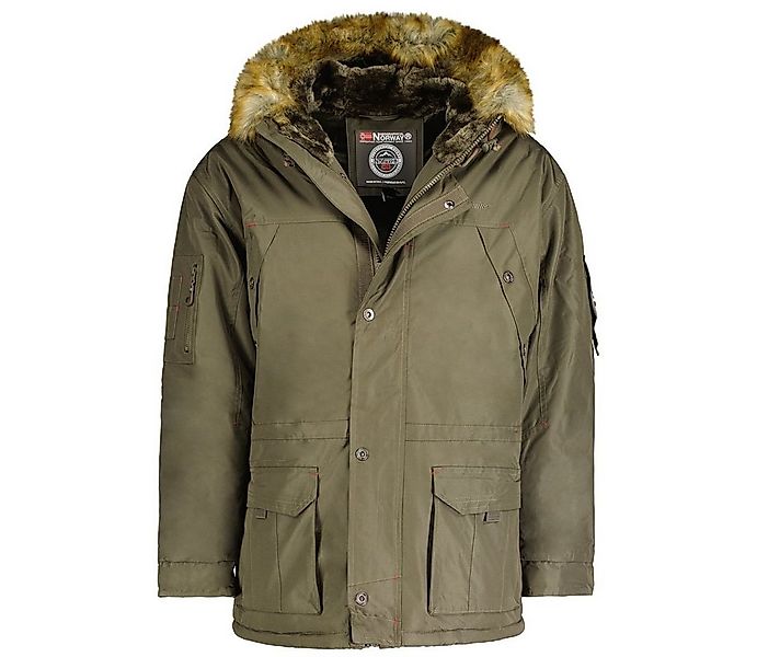 Geographical Norway Winterjacke Herren Outdoor Jacke Parka in Unifarbe, mit günstig online kaufen