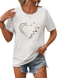 PYLIKE Kurzarmbluse Damen Sommer Casual Kurzarmbluse günstig online kaufen