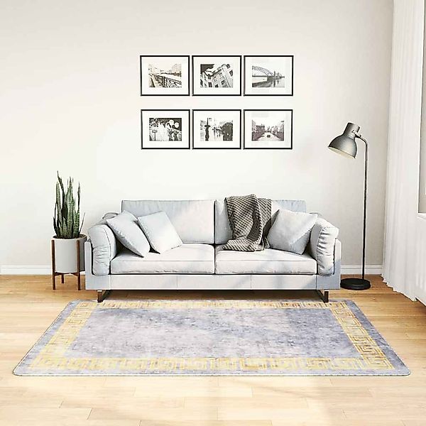 furnicato Teppich Waschbar Grau 120x180 cm günstig online kaufen